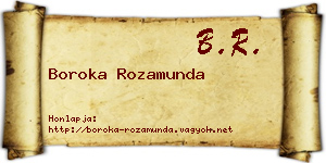 Boroka Rozamunda névjegykártya